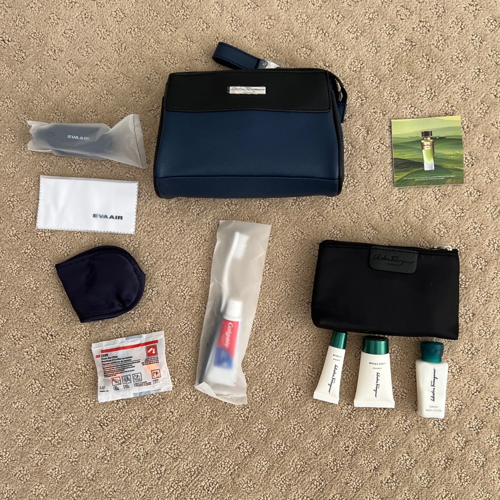 Ferragamo x Eva Air amenities kit